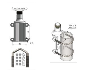 画像4: アンテナ基台　マスト・レール用ブラケット　 アルミダイキャスト